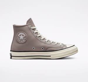 Converse Chuck 70 Crafted Kozene Vysoké Tenisky Siva Čierne | CV-142XOQ