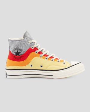 Converse Chuck 70 Nor'Easter Felted Layered Vysoké Tenisky Siva Červené Žlté | CV-941OGZ