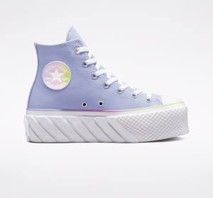 Converse Chuck Taylor All Star 2X Lift Platforme Pastel Gradient Vysoké Tenisky Modre Biele | CV-216BPU