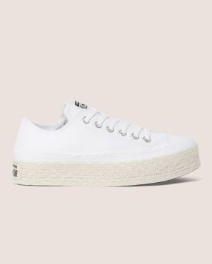 Converse Chuck Taylor All Star Espadrille Platforme Nízke Tenisky Biele | CV-720CSQ