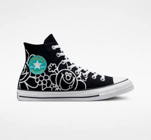 Converse Chuck Taylor All Star Floral Vysoké Tenisky Čierne Biele Svetlo | CV-278GTF