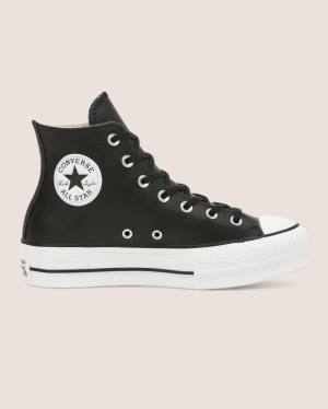 Converse Chuck Taylor All Star Lift Clean Kozene Vysoké Tenisky Čierne | CV-673GBI