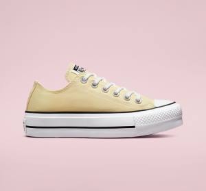 Converse Chuck Taylor All Star Lift Platforme Seasonal Color Nízke Tenisky Citrón Čierne Biele | CV-429BMF