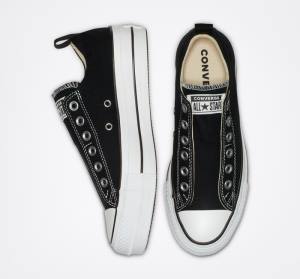 Converse Chuck Taylor All Star Lift Platforme Slip Nízke Tenisky Čierne Biele | CV-480JFU