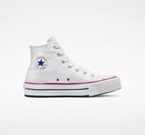 Converse Chuck Taylor All Star Lift Platforme Vysoké Tenisky Biele Tmavo Červené Námornícka Modrá | CV-780HKB