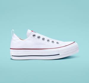 Converse Chuck Taylor All Star Lift Platforme Slip Nízke Tenisky Biele Červené Modre | CV-860CSK