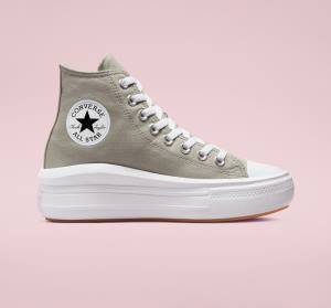 Converse Chuck Taylor All Star Move Platforme Seasonal Color Vysoké Tenisky Olivovo Zelená Biele Biele | CV-960AZL