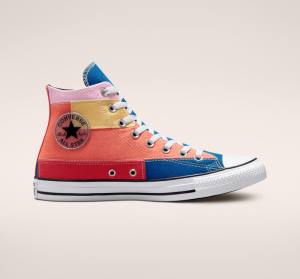 Converse Chuck Taylor All Star Patchwork Vysoké Tenisky Modre Ruzove | CV-548BWH