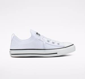 Converse Chuck Taylor All Star Shoreline Knit Slip Nízke Tenisky Biele Čierne Biele | CV-639YIS