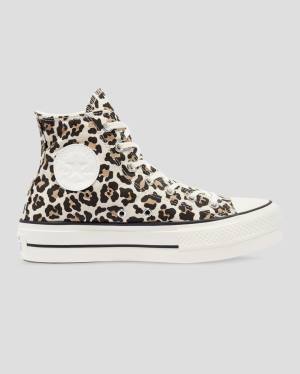 Converse Chuck Taylor Lift Leopard Print Platforme Vysoké Tenisky Leopardie | CV-432GXV