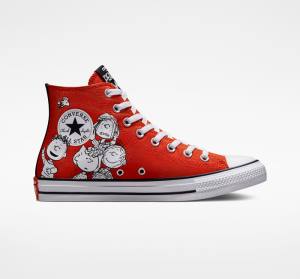 Converse Peanuts Chuck Taylor All Star Vysoké Tenisky Červené Čierne Biele | CV-678BFQ