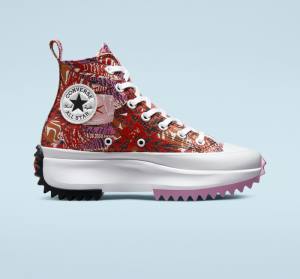 Converse Run Star Hike Platforme Tropical Florals Vysoké Tenisky Oranžové Čierne Biele | CV-463NMF