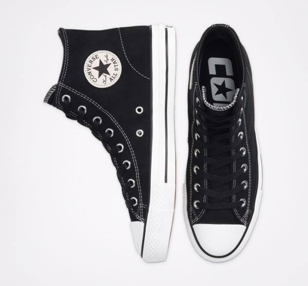 Converse CONS Chuck Taylor All Star Pro Semisove Skate Topanky Čierne Biele | CV-068KGM