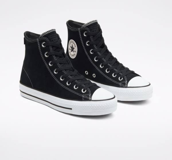 Converse CONS Chuck Taylor All Star Pro Semisove Skate Topanky Čierne Biele | CV-068KGM