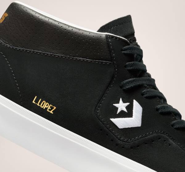 Converse CONS Louie Lopez Pro Stredne Skate Topanky Čierne Biele | CV-481PCI