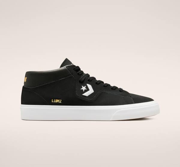 Converse CONS Louie Lopez Pro Stredne Skate Topanky Čierne Biele | CV-481PCI