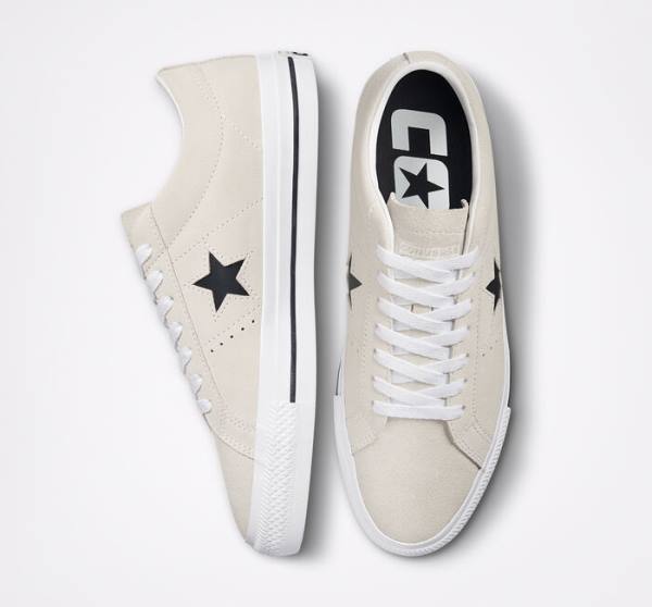 Converse CONS One Star Pro Semisove Skate Topanky Biele Čierne | CV-256GIV