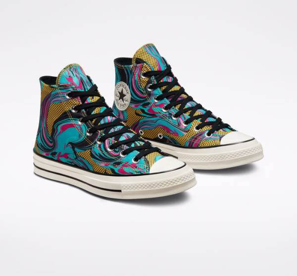 Converse Chuck 70 '90s Marbled Vysoké Tenisky Tyrkysové | CV-761LRM