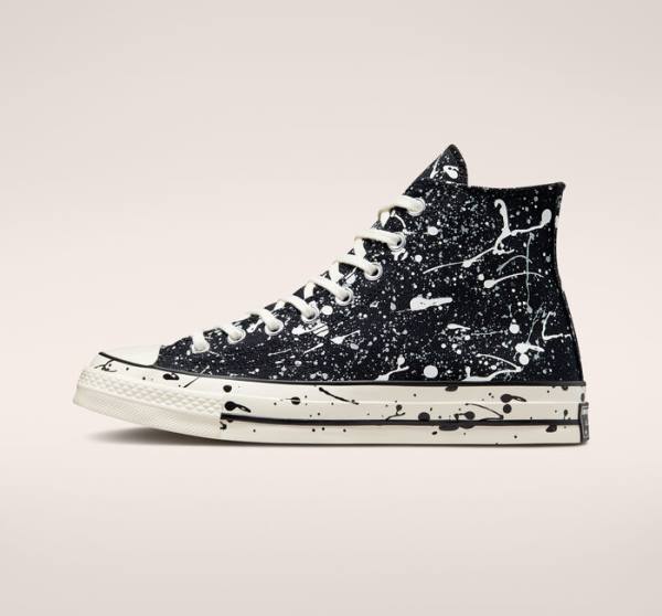 Converse Chuck 70 Archive Paint Splatter Vysoké Tenisky Čierne Siva | CV-012GHM