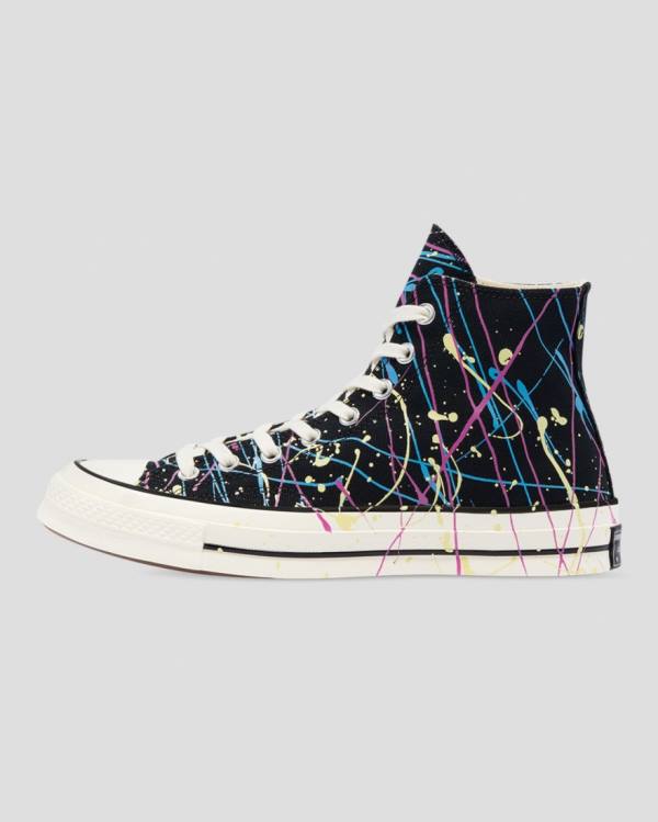 Converse Chuck 70 Archive Print Paint Splatter Vysoké Tenisky Čierne | CV-021IDW