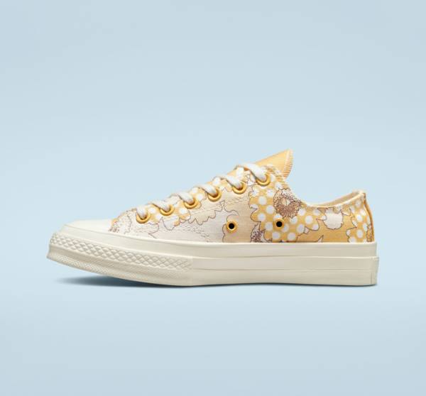 Converse Chuck 70 Crafted Florals Nízke Tenisky Mango Čierne | CV-193HRU