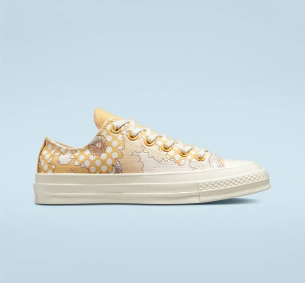 Converse Chuck 70 Crafted Florals Nízke Tenisky Mango Čierne | CV-193HRU