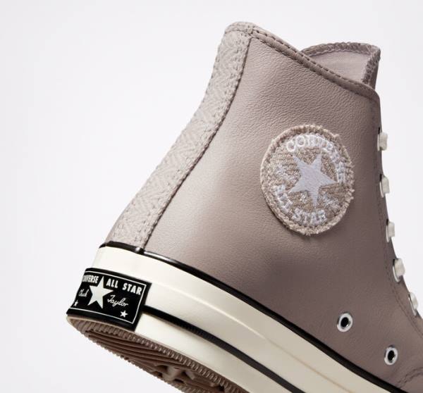 Converse Chuck 70 Crafted Kozene Vysoké Tenisky Siva Čierne | CV-142XOQ