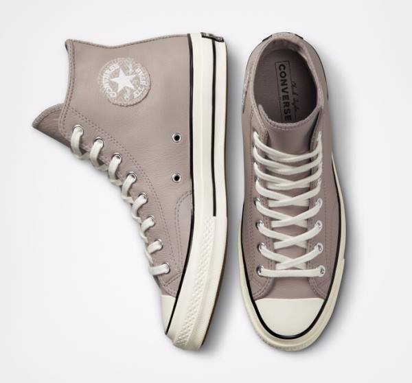 Converse Chuck 70 Crafted Kozene Vysoké Tenisky Siva Čierne | CV-142XOQ