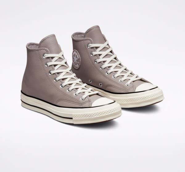 Converse Chuck 70 Crafted Kozene Vysoké Tenisky Siva Čierne | CV-142XOQ