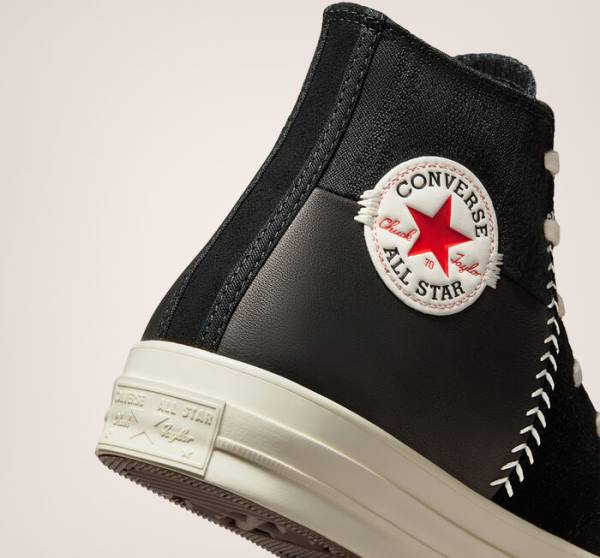 Converse Chuck 70 Crafted Kozene Vysoké Tenisky Čierne Červené | CV-327XNK