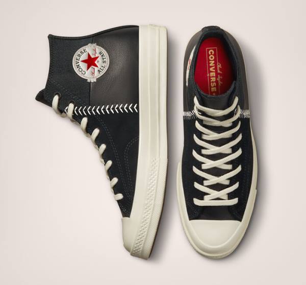 Converse Chuck 70 Crafted Kozene Vysoké Tenisky Čierne Červené | CV-327XNK