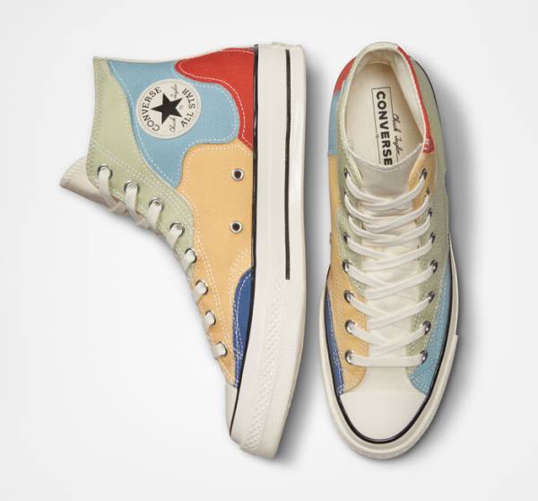 Converse Chuck 70 Crafted Patchwork Vysoké Tenisky Olivovo Zelená Modre | CV-439FQK