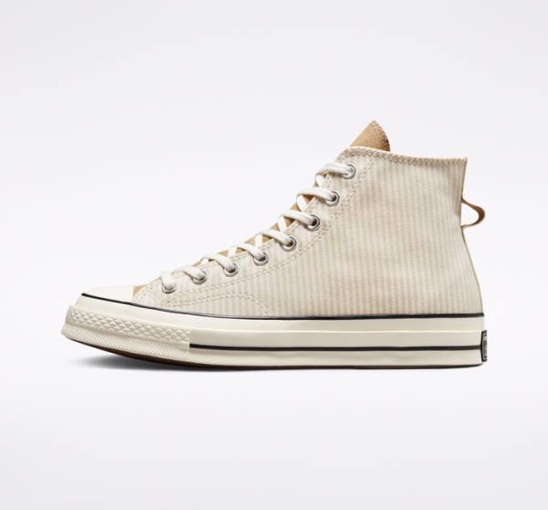 Converse Chuck 70 Crafted Stripe Vysoké Tenisky Hnede | CV-423PVC