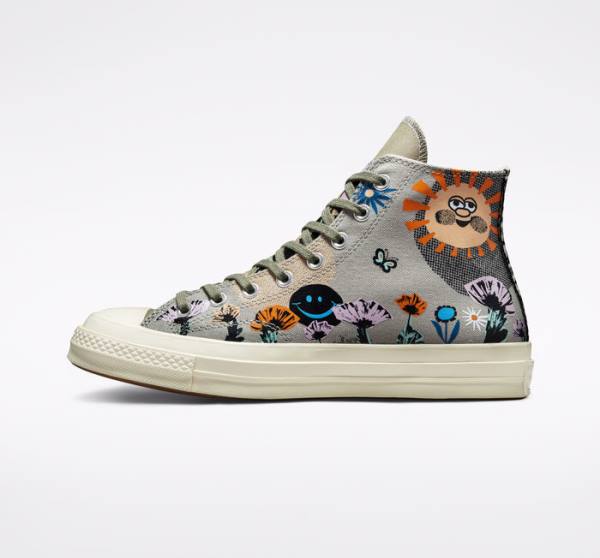 Converse Chuck 70 Floral Vysoké Tenisky Olivovo Zelená Viacfarebný | CV-081RWD