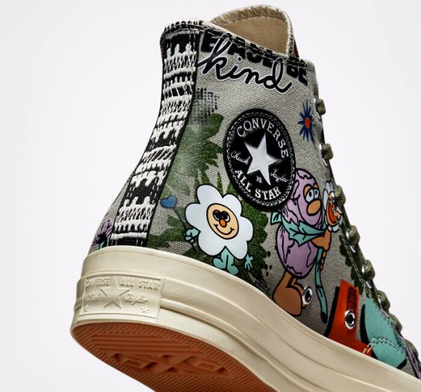 Converse Chuck 70 Floral Vysoké Tenisky Olivovo Zelená Viacfarebný | CV-081RWD