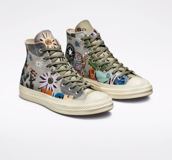 Converse Chuck 70 Floral Vysoké Tenisky Olivovo Zelená Viacfarebný | CV-081RWD