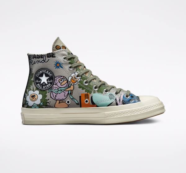 Converse Chuck 70 Floral Vysoké Tenisky Olivovo Zelená Viacfarebný | CV-081RWD