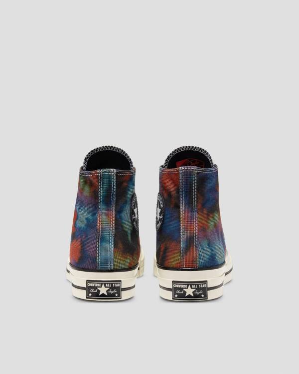 Converse Chuck 70 Plaid Tie Dye Vysoké Tenisky Čierne | CV-149OXB