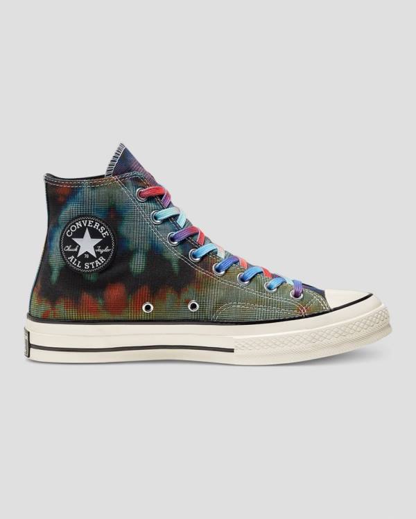 Converse Chuck 70 Plaid Tie Dye Vysoké Tenisky Čierne | CV-149OXB