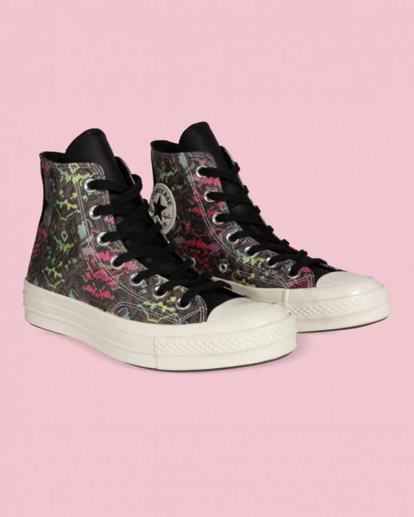 Converse Chuck 70 Satin Snake Print Vysoké Tenisky Čierne | CV-025IEG