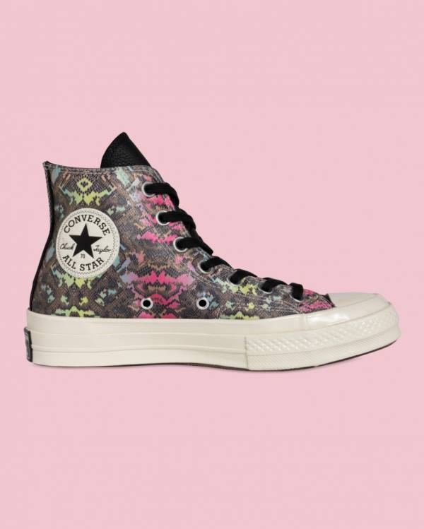 Converse Chuck 70 Satin Snake Print Vysoké Tenisky Čierne | CV-025IEG