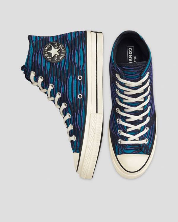 Converse Chuck 70 Wavy Knit Vysoké Tenisky Modre | CV-124ESD