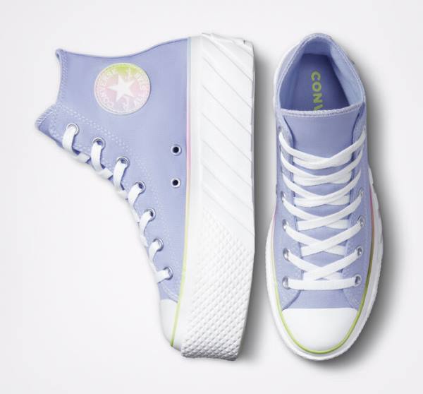 Converse Chuck Taylor All Star 2X Lift Platforme Pastel Gradient Vysoké Tenisky Modre Biele | CV-216BPU