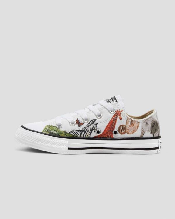 Converse Chuck Taylor All Star Animal Print Nízke Tenisky Biele | CV-560NPJ