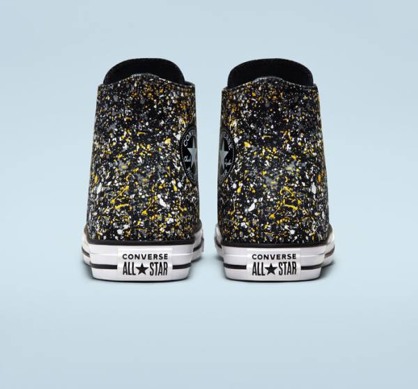 Converse Chuck Taylor All Star Archive Paint Splatter Vysoké Tenisky Čierne Biele | CV-187GUB