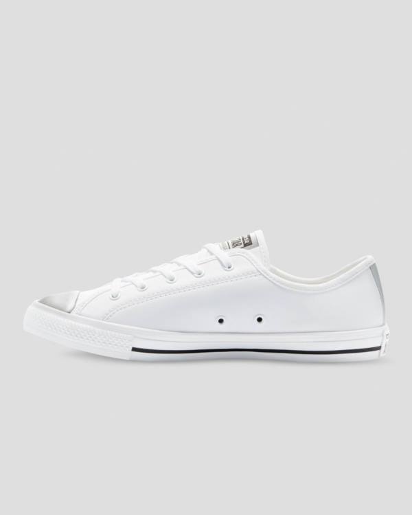 Converse Chuck Taylor All Star Dainty Mono Metallic Nízke Tenisky Biele | CV-578TJW