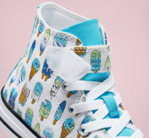 Converse Chuck Taylor All Star Easy-On Frozen Treats Vysoké Tenisky Biele Modre Svetlo Zelene | CV-027XDJ