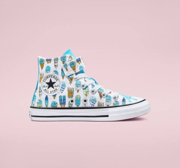 Converse Chuck Taylor All Star Easy-On Frozen Treats Vysoké Tenisky Biele Modre Svetlo Zelene | CV-027XDJ