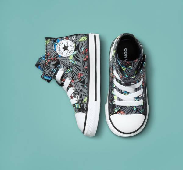 Converse Chuck Taylor All Star Easy-On Plants Vysoké Tenisky Čierne Svetlo Zelene Biele | CV-643BKX