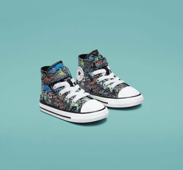 Converse Chuck Taylor All Star Easy-On Plants Vysoké Tenisky Čierne Svetlo Zelene Biele | CV-643BKX